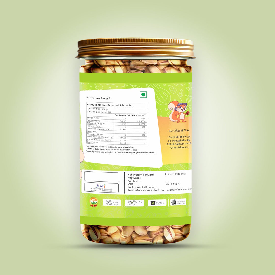 Premium California Roasted Salted Pistachios 500 g