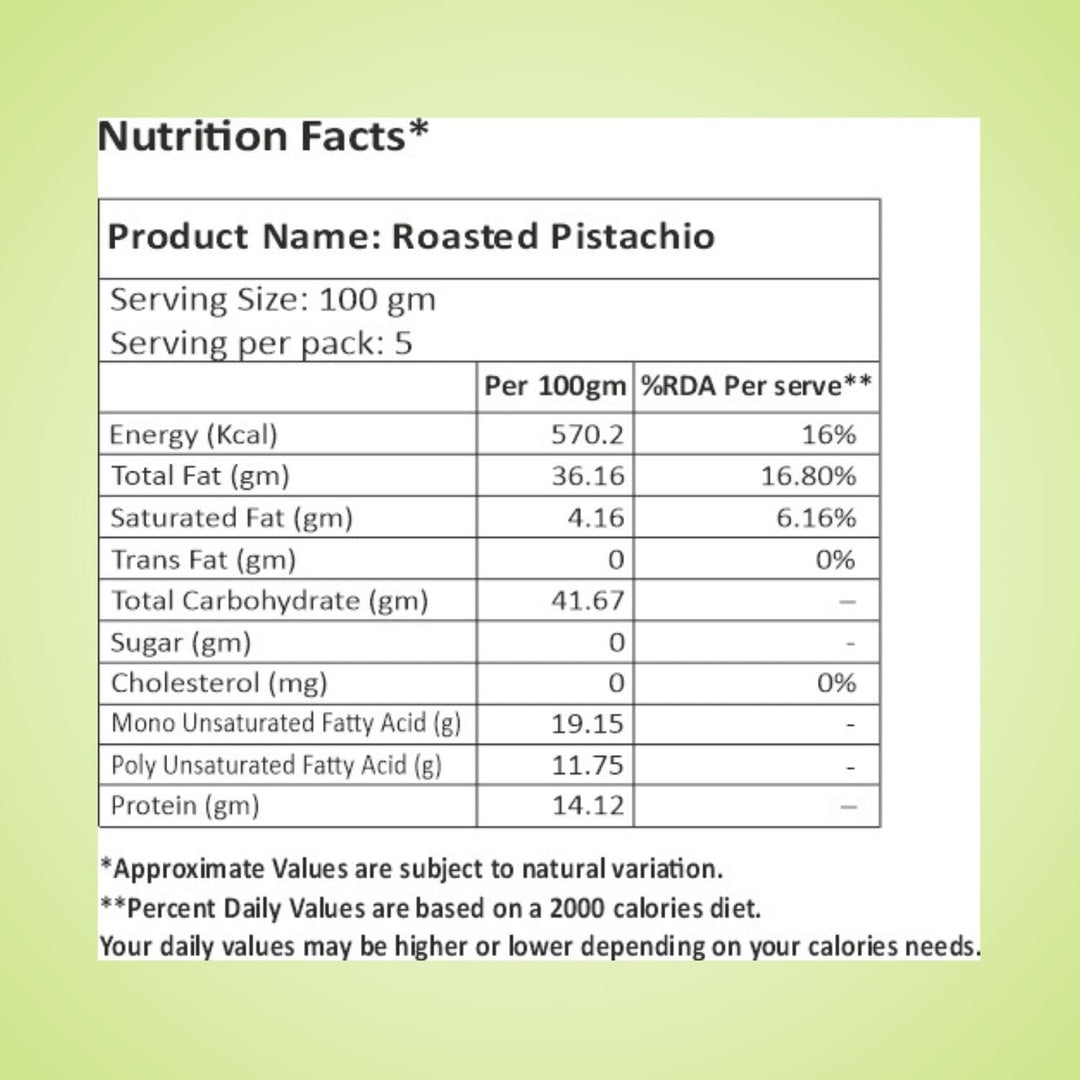 Premium California Roasted Salted Pistachios 500 g