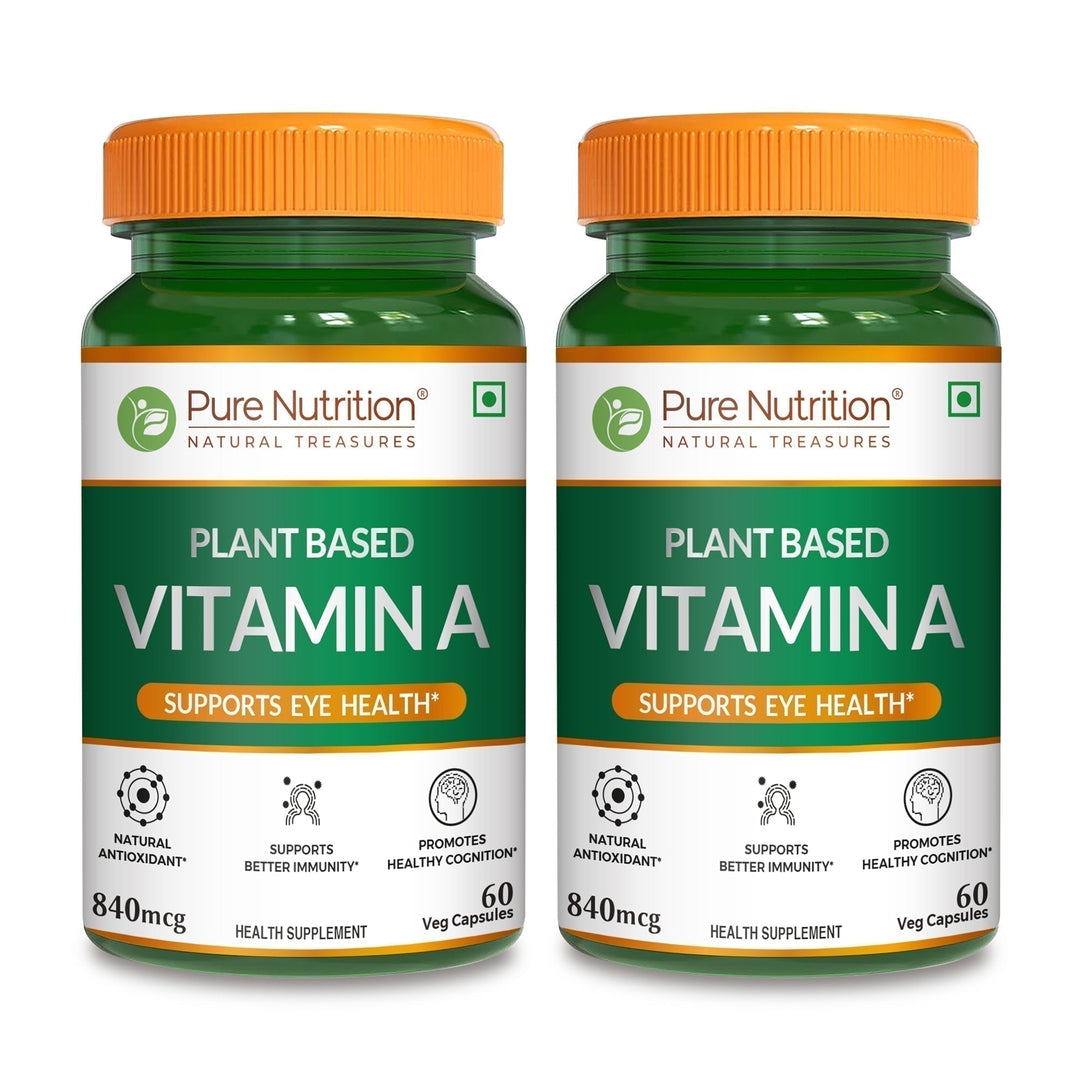Plant Based Vitamin A - 60 Veg Capsules | Supports Eye Health, Immunity, and Antioxidant Defense