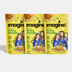 Imagine Plant Based Hotdog Sausages - Pack of 3x500gm.