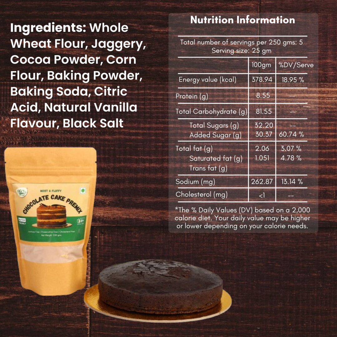 Chocolate Cake Premix | Whole Wheat & Jaggery