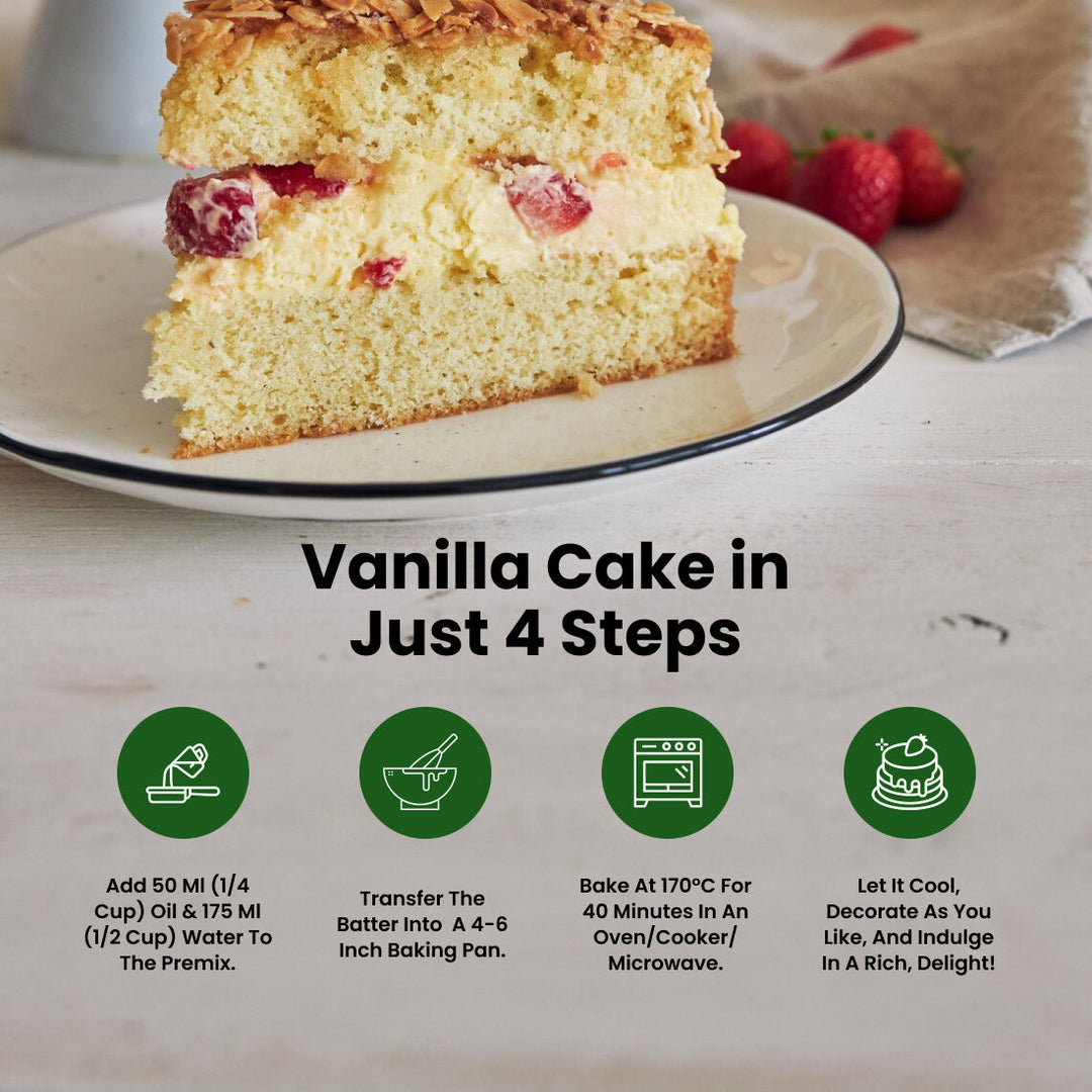 Vanilla Cake Premix | Whole Wheat & Jaggery