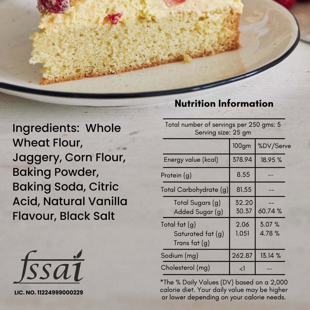 Vanilla Cake Premix | Whole Wheat & Jaggery
