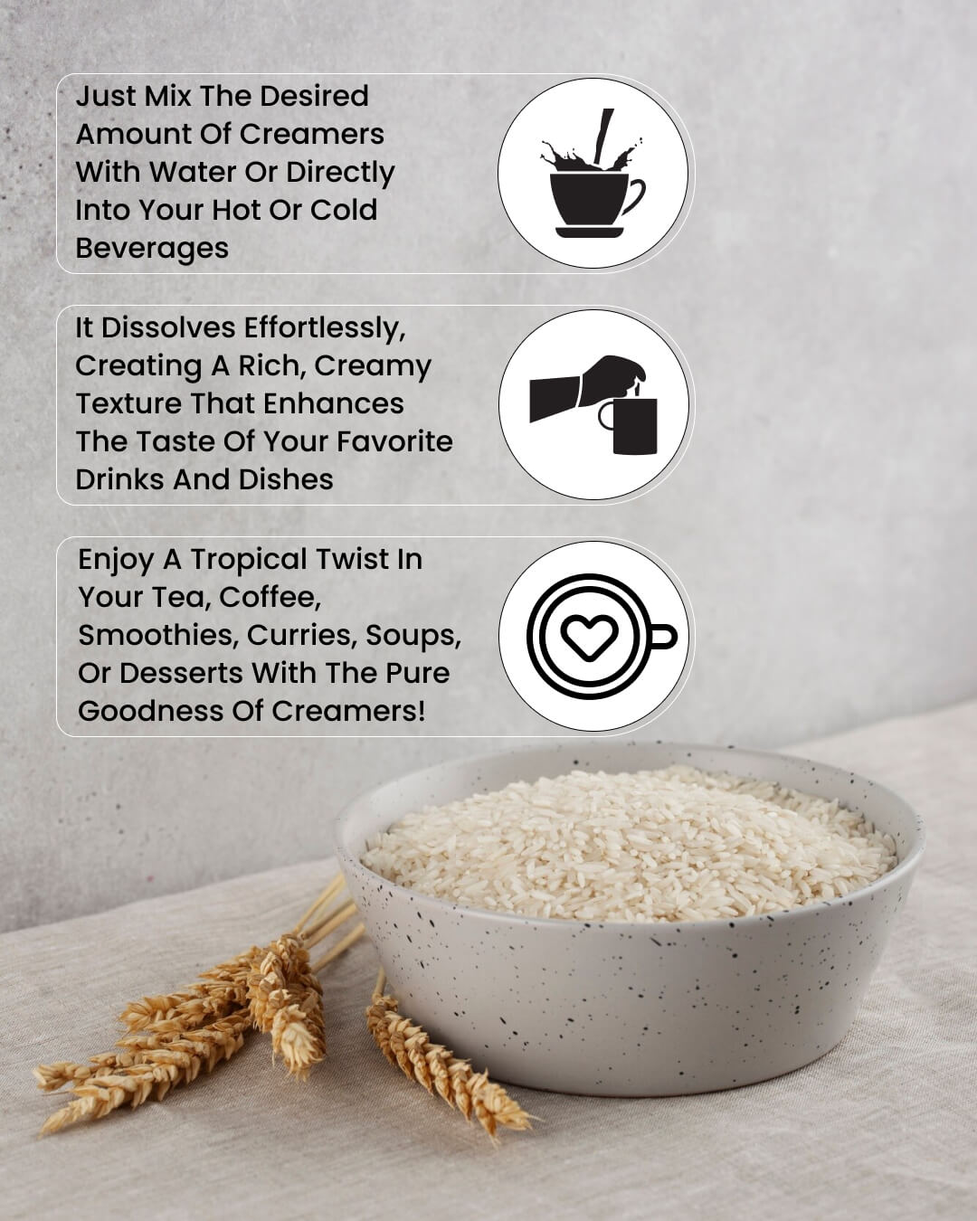 Creamer Trial Pack | Coconut Milk Powder + Oats Creamer + Millet Creamer (100g Each)