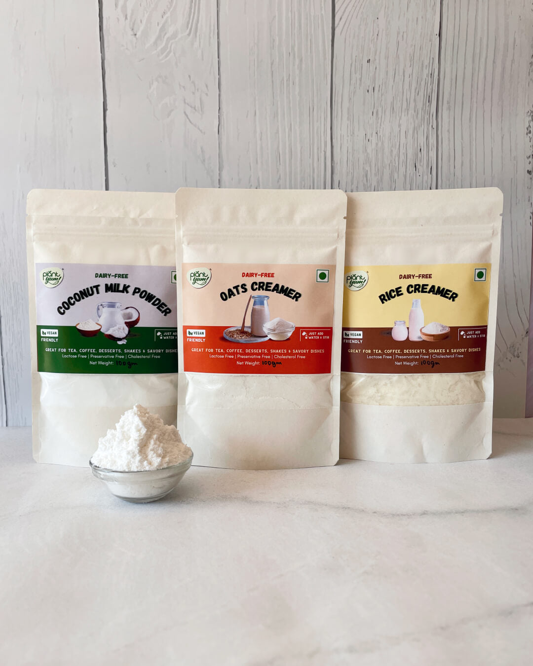 Creamer Trial Pack | Coconut Milk Powder + Oats Creamer + Millet Creamer (100g Each)