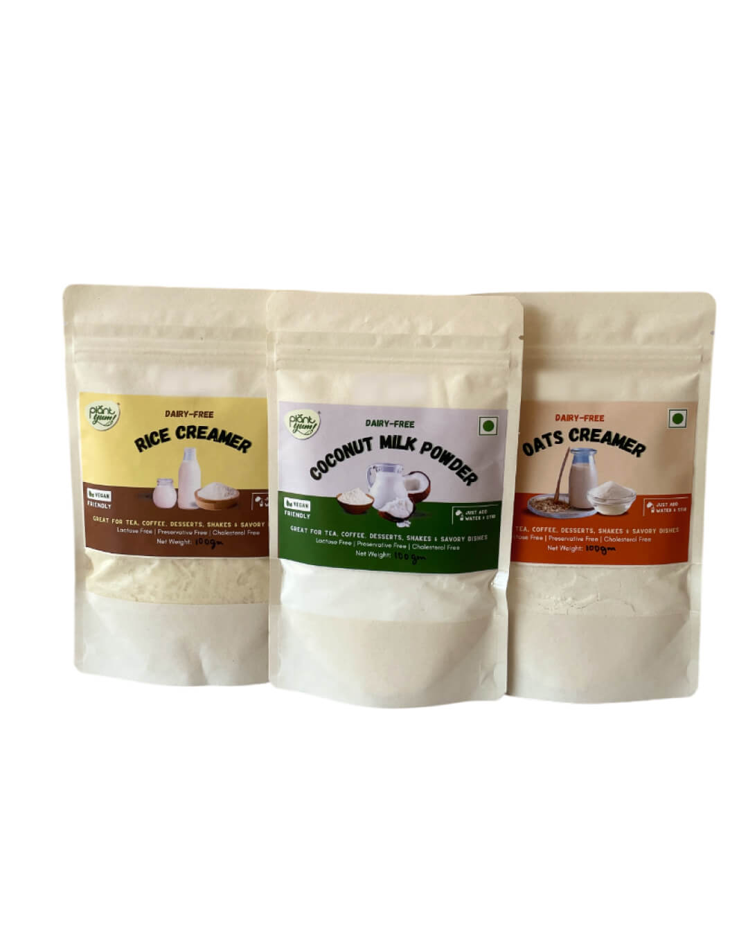 Creamer Trial Pack | Coconut Milk Powder + Oats Creamer + Millet Creamer (100g Each)