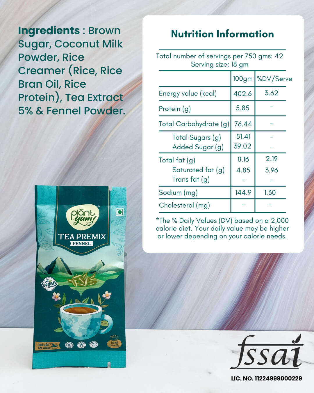 Fennel Tea Premix – Pack of 12