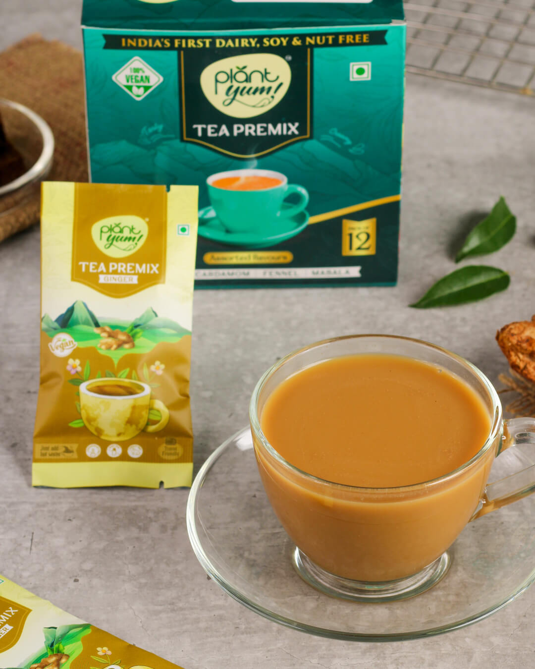 Instant Ginger Tea Premix – Pack of 12