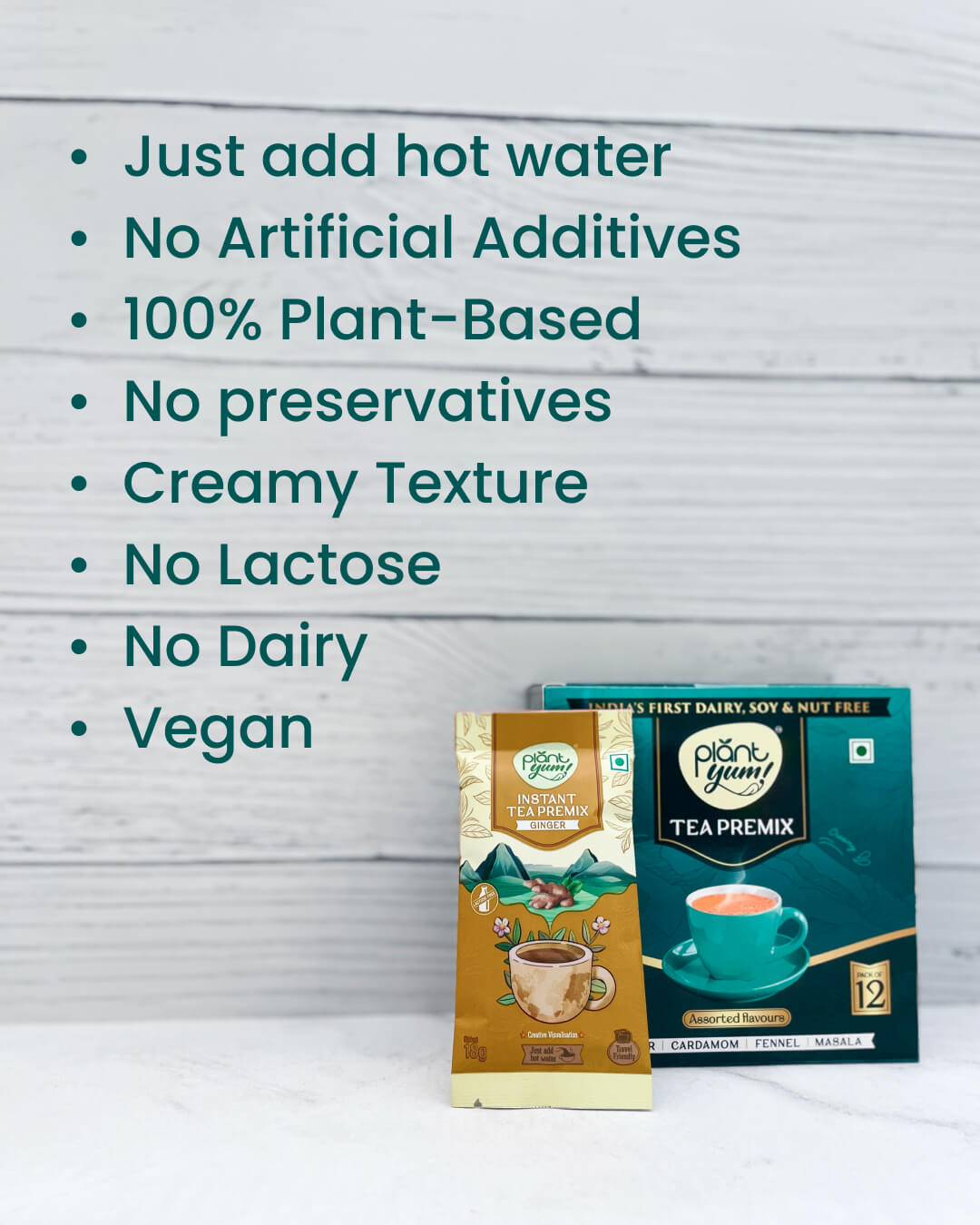 Instant Ginger Tea Premix – Pack of 12