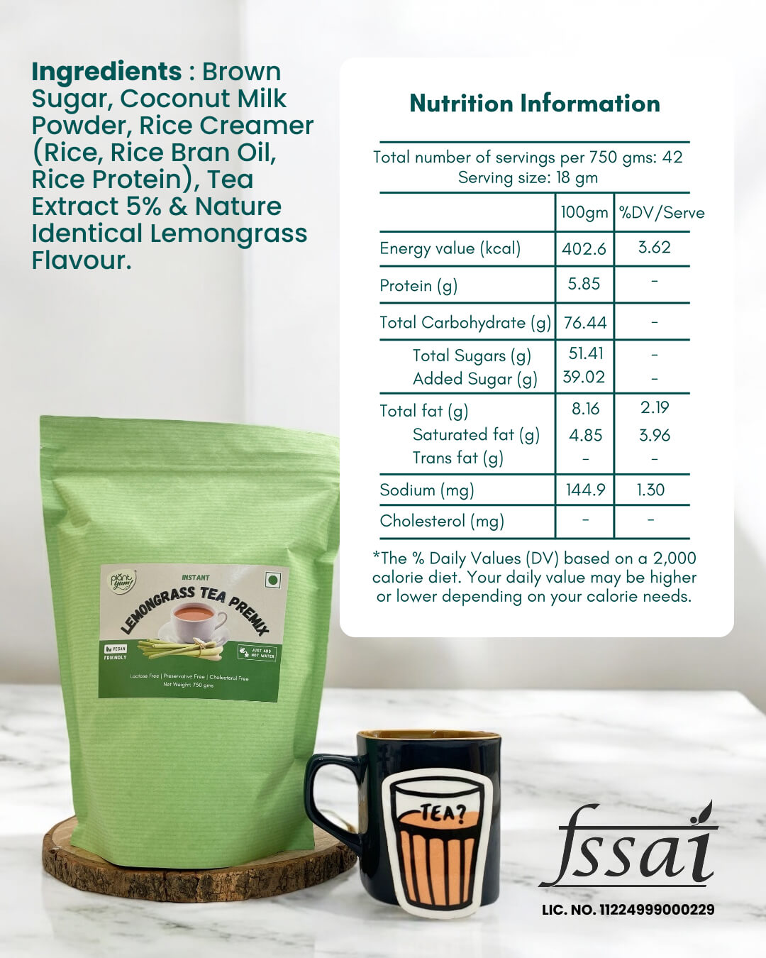 Lemongrass Tea Premix - 750gm