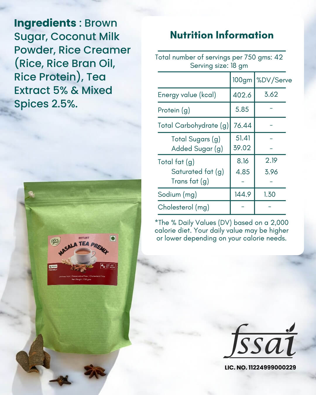 Masala Tea Premix - 750gm