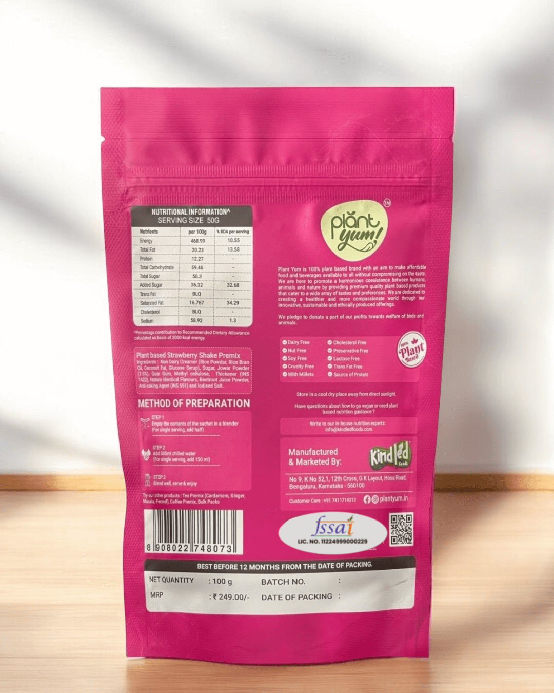 Strawberry Shake Premix