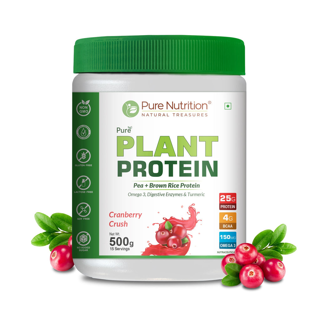 Vegan Protein Cranberry Crush Powder Plant-Based Protein (500g)