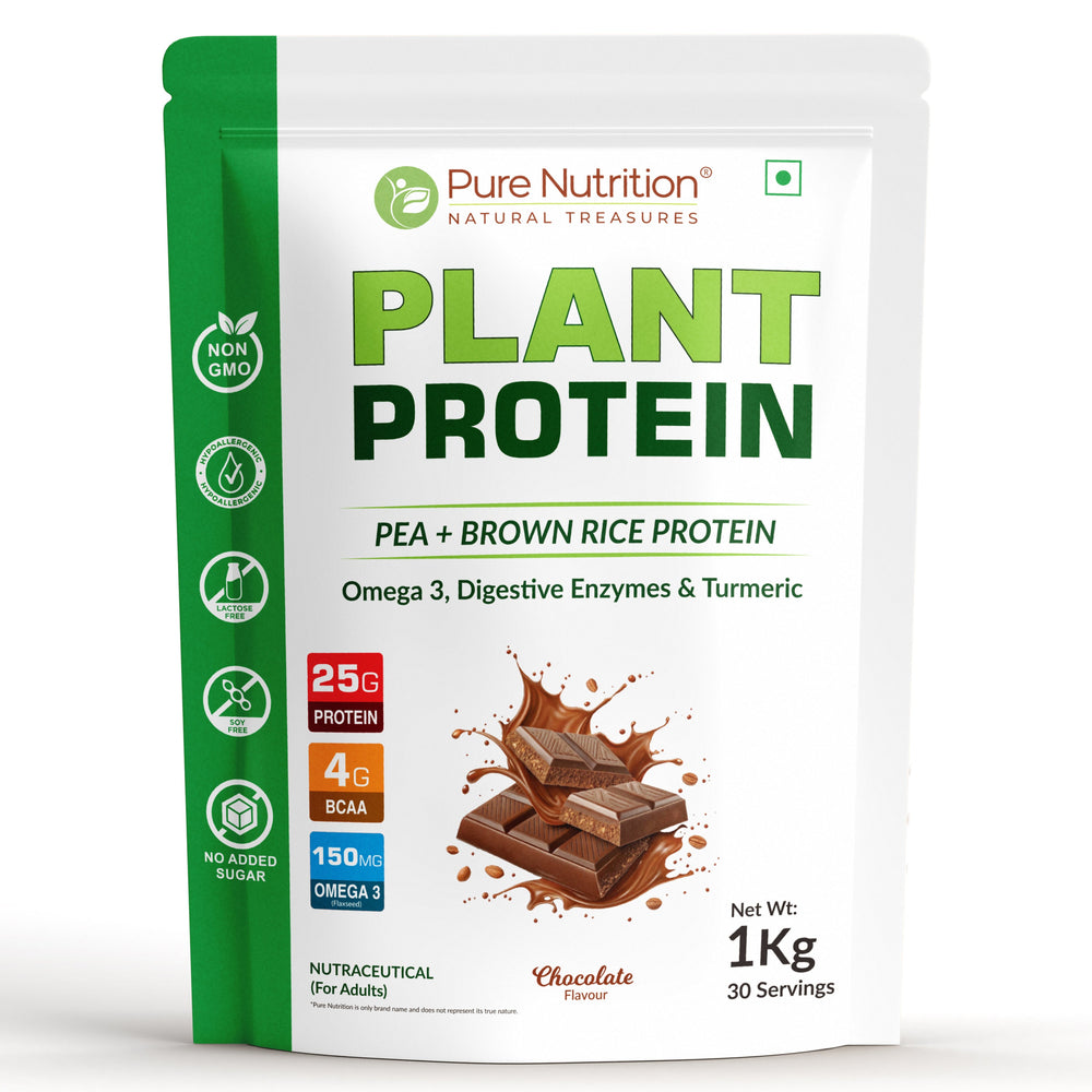 Plant-Based Vegan Protein Powder Chocolate 1kg | BCAAs & Digestive Enzymes