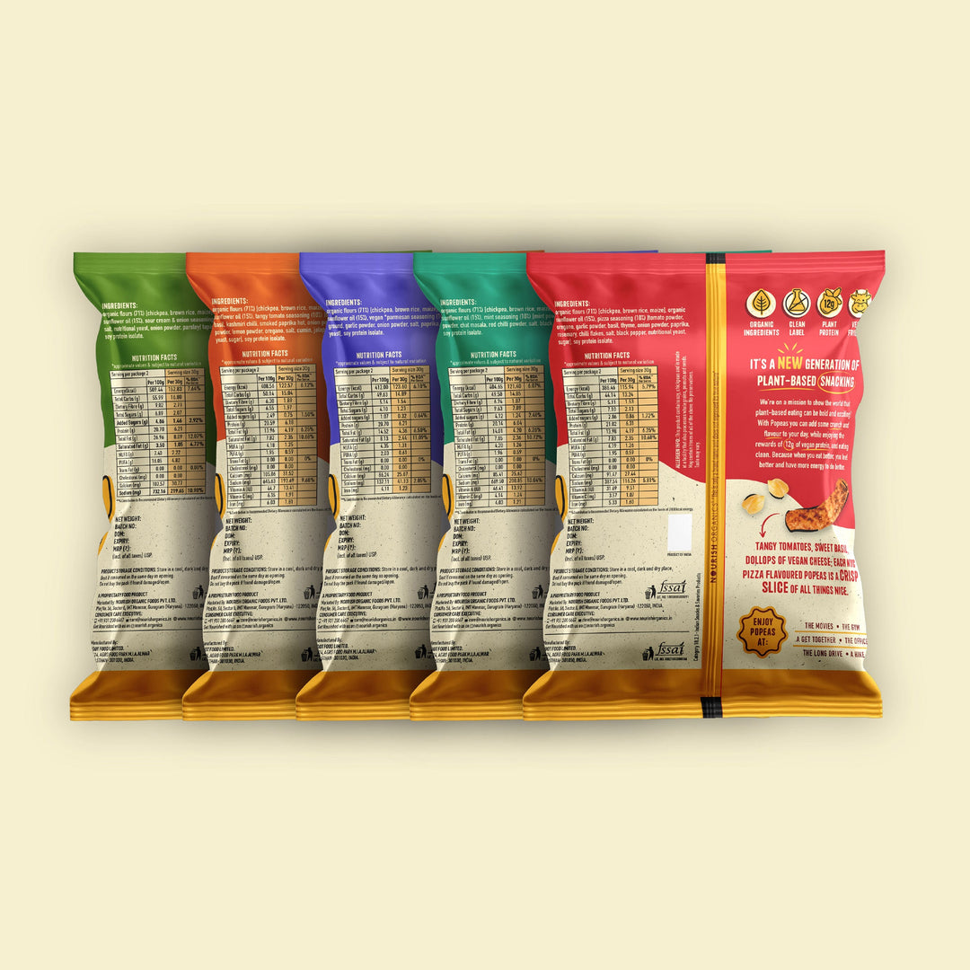 NOURISH ORGANICS Variety Protein Puffs - Pack of 5 (60G)
