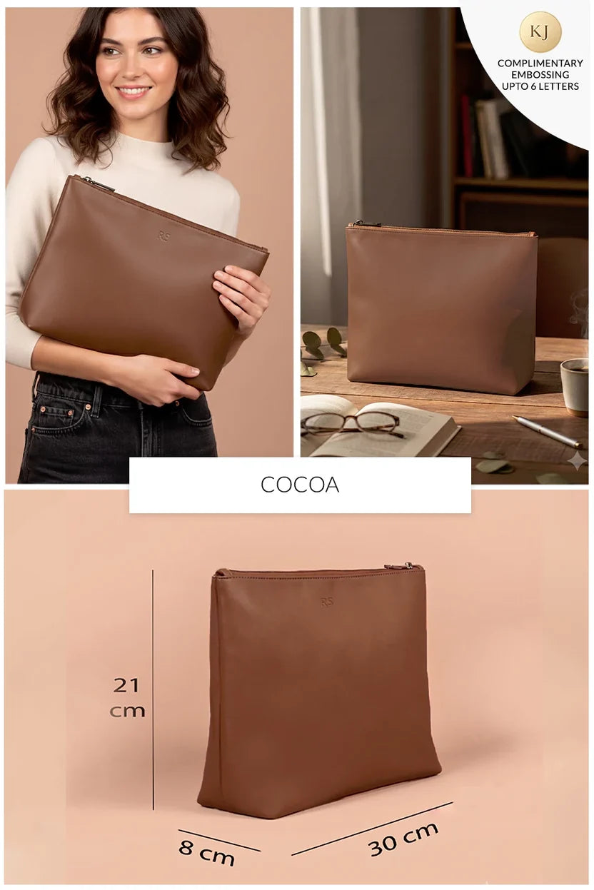 The House Of Ganges Slindon Medium Vegan Leather Toiletry Pouch