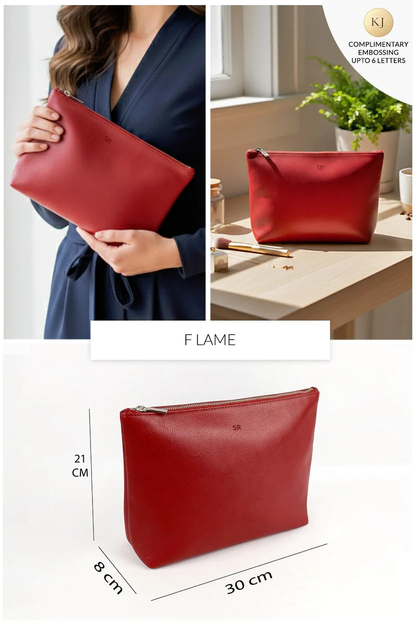 The House Of Ganges Slindon Medium Vegan Leather Toiletry Pouch
