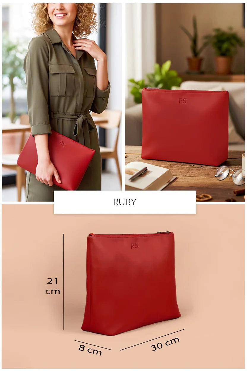 The House Of Ganges Slindon Medium Vegan Leather Toiletry Pouch