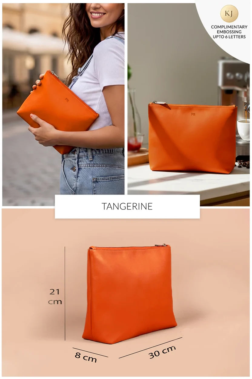 The House Of Ganges Slindon Medium Vegan Leather Toiletry Pouch