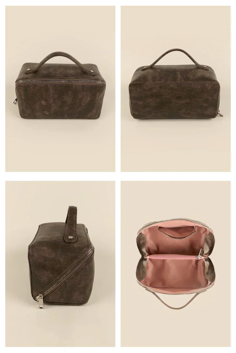 Emi Vegan Leather Toiletry Pouch