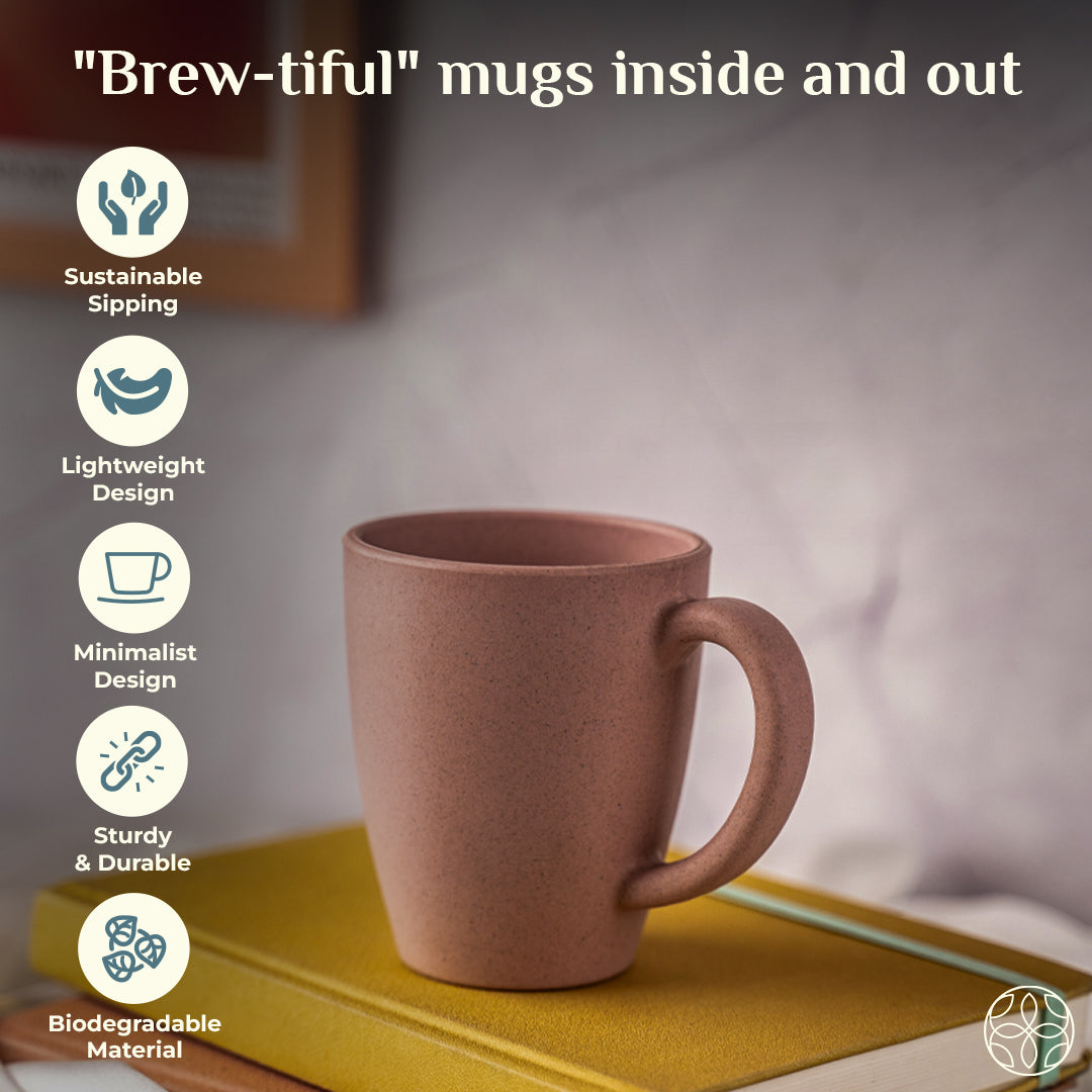 Irida Naturals Rice Husk Coffee Mugs - 300ml