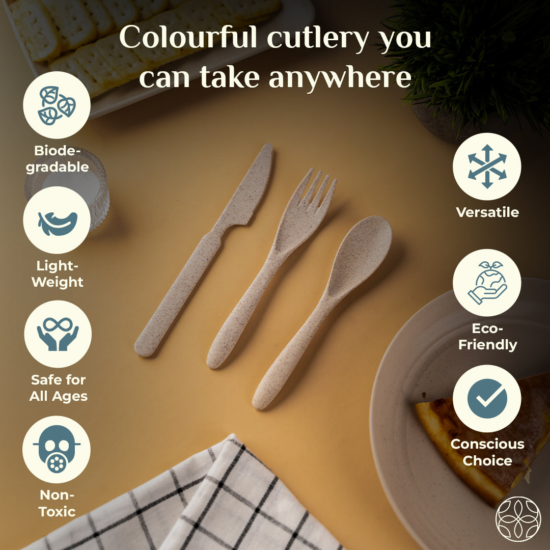 Irida Naturals Wheat Straw Cutlery