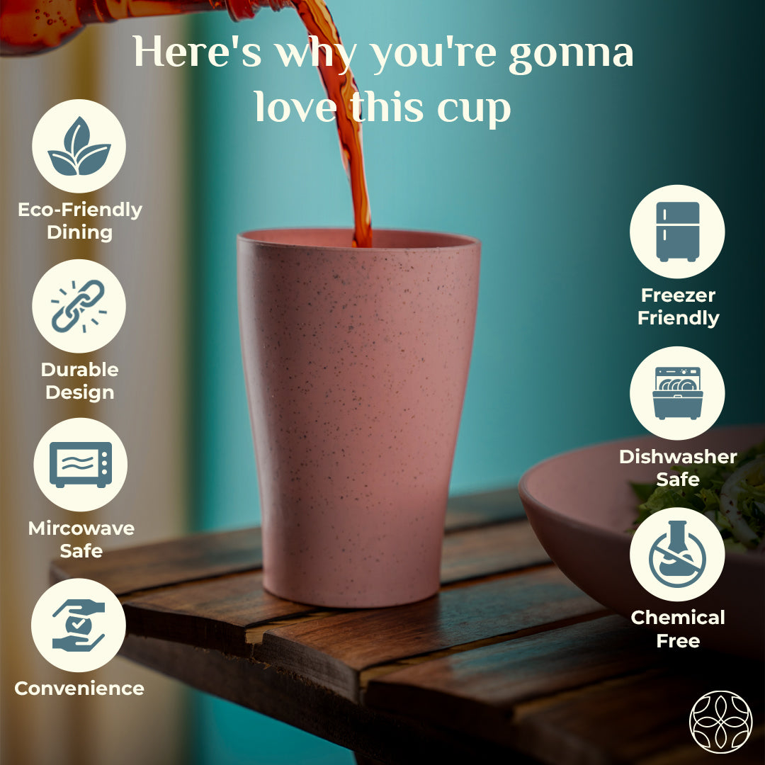 Irida Naturals Wheat Straw Cups - Set of 4