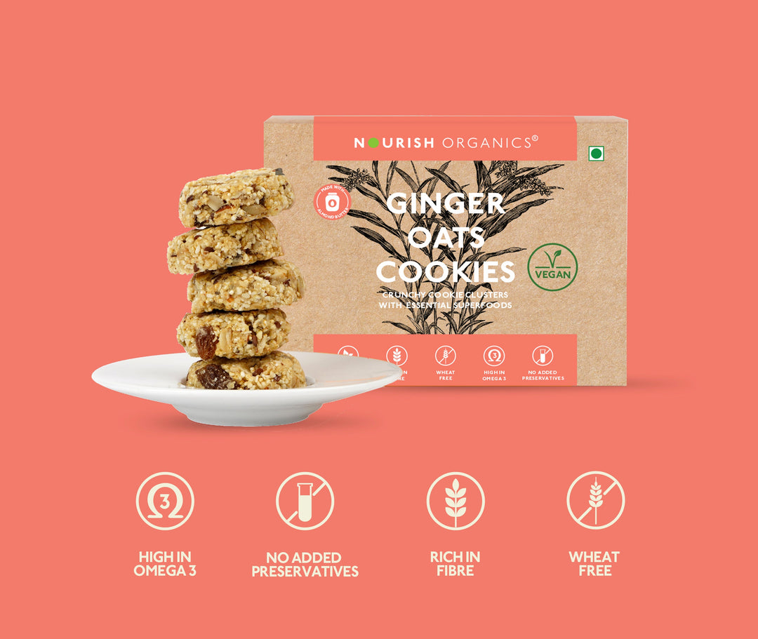 NOURISH ORGANICS Ginger Oats Cookies