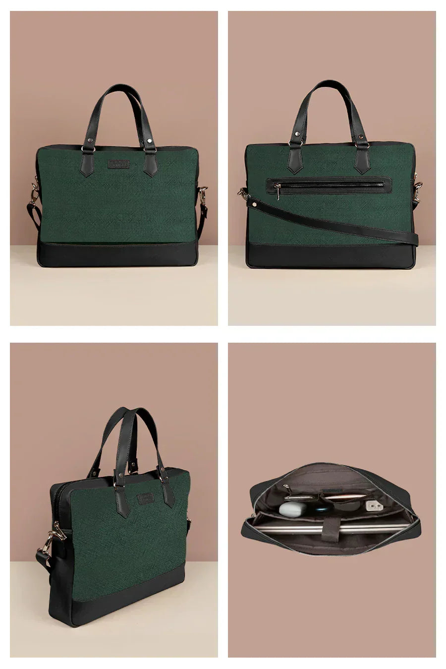 The House of Ganges - Ross Soft Jute 15 Inch Laptop Bag for Men