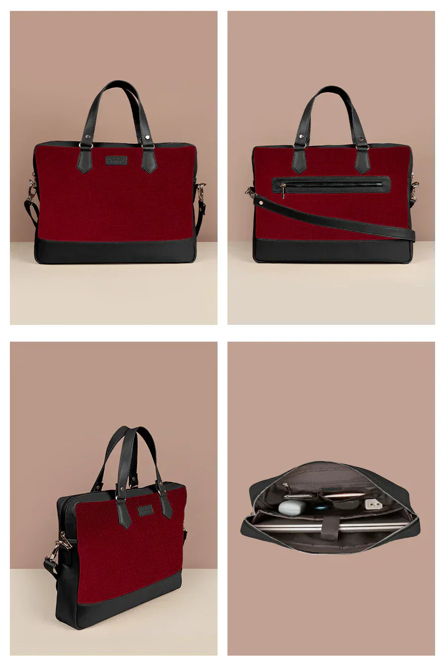 The House of Ganges - Ross Soft Jute 15 Inch Laptop Bag for Men