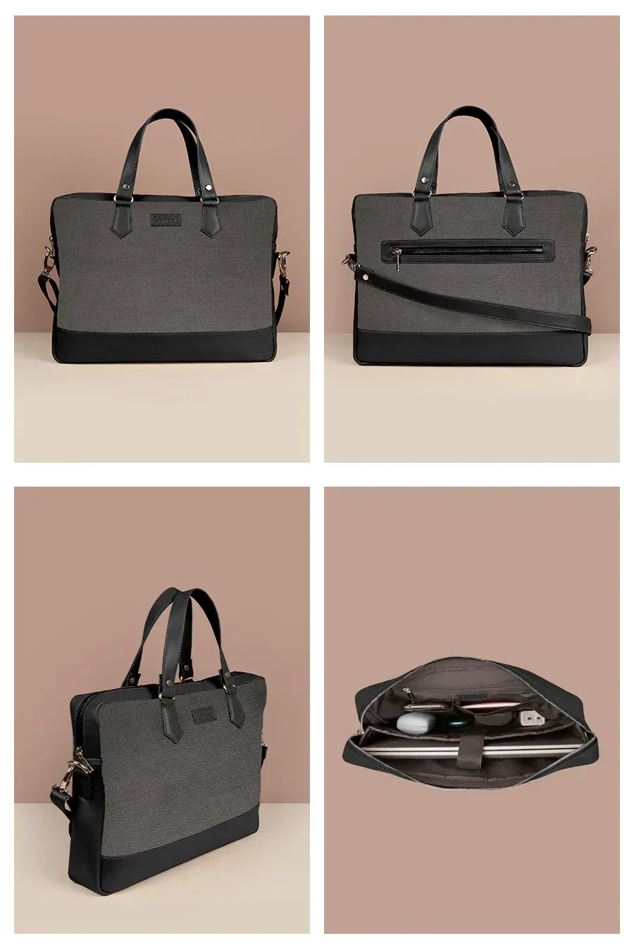 The House of Ganges - Ross Soft Jute 15 Inch Laptop Bag for Men