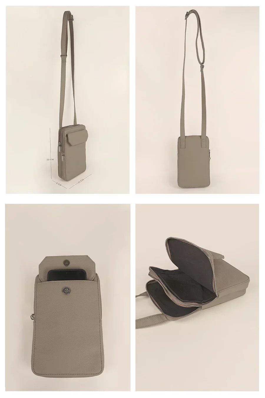 Vertical Vegan Leather Mobile Pouch