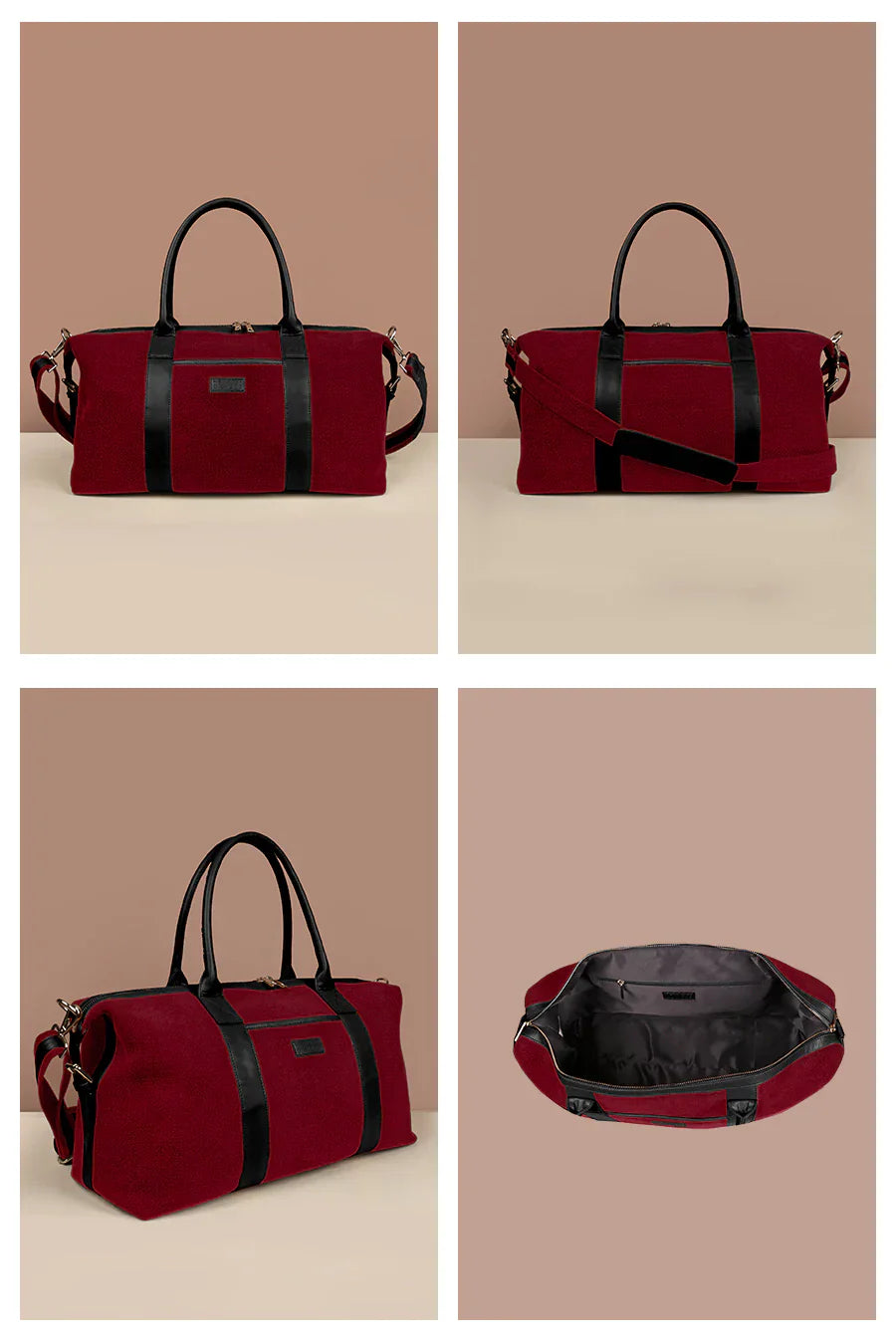 The House of Ganges - Joey Large Vegan Leather Duffle Bag For Women