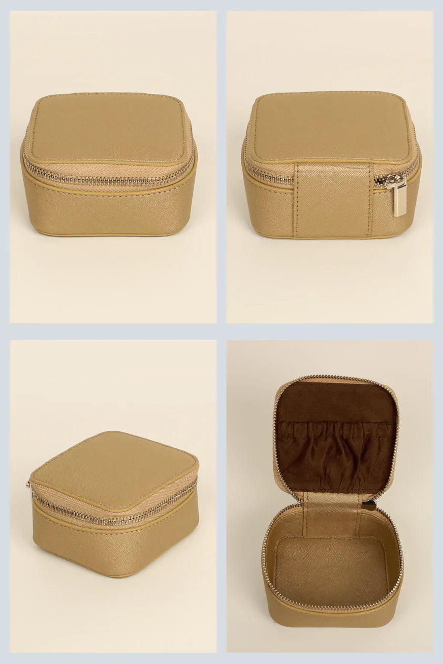 The House of Ganges - Vegan Leather Jewellery Case Sqaure