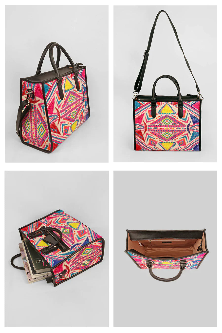 Charlotte Handloom Box Tote Bag