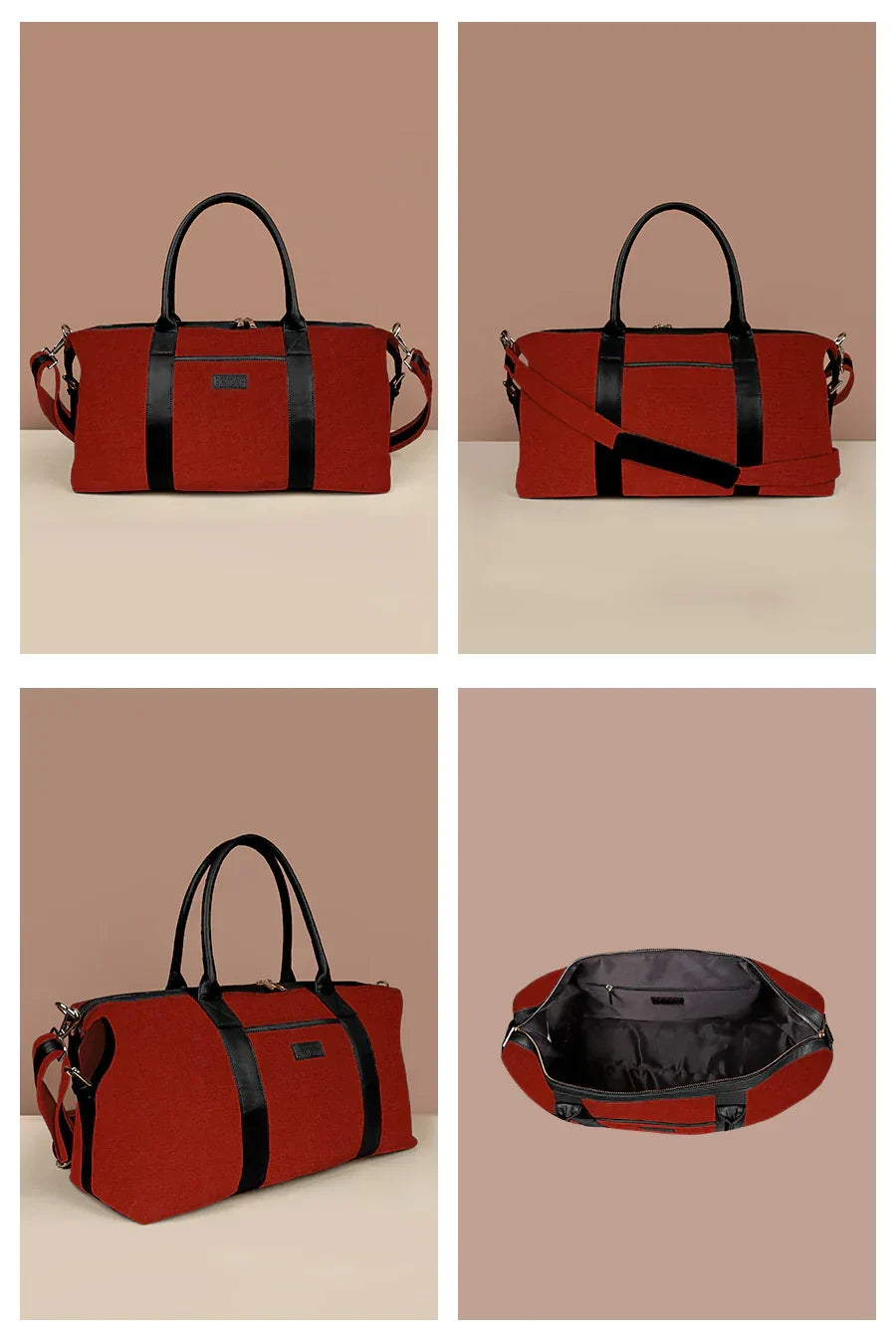 The House of Ganges - Joey Large Vegan Leather Duffle Bag For Women