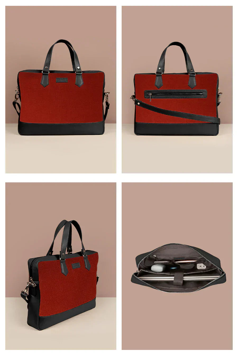 The House of Ganges - Ross Soft Jute 15 Inch Laptop Bag for Men