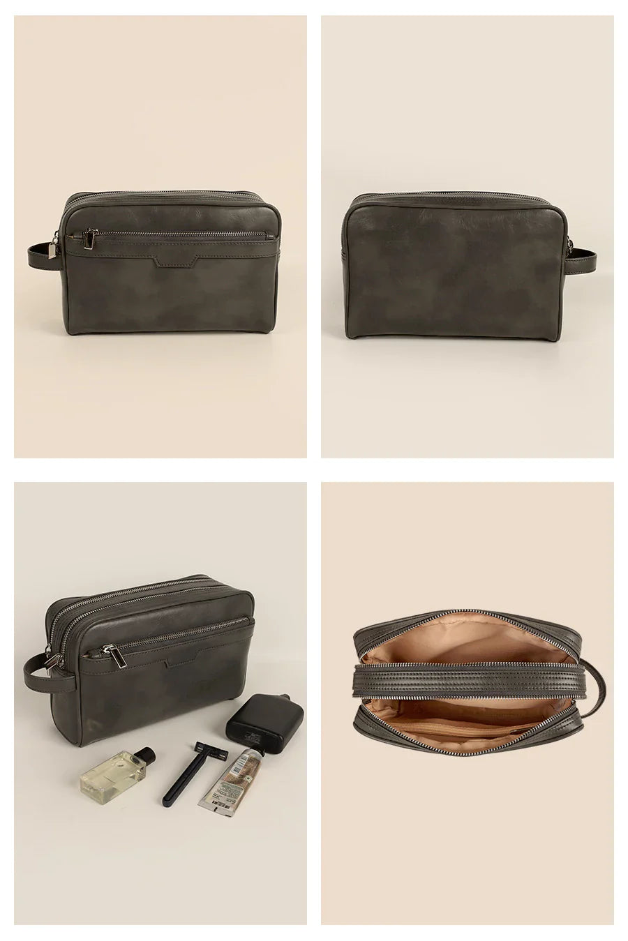 The House of Ganges - The Vegan Leather Travel Toiletry Pouch
