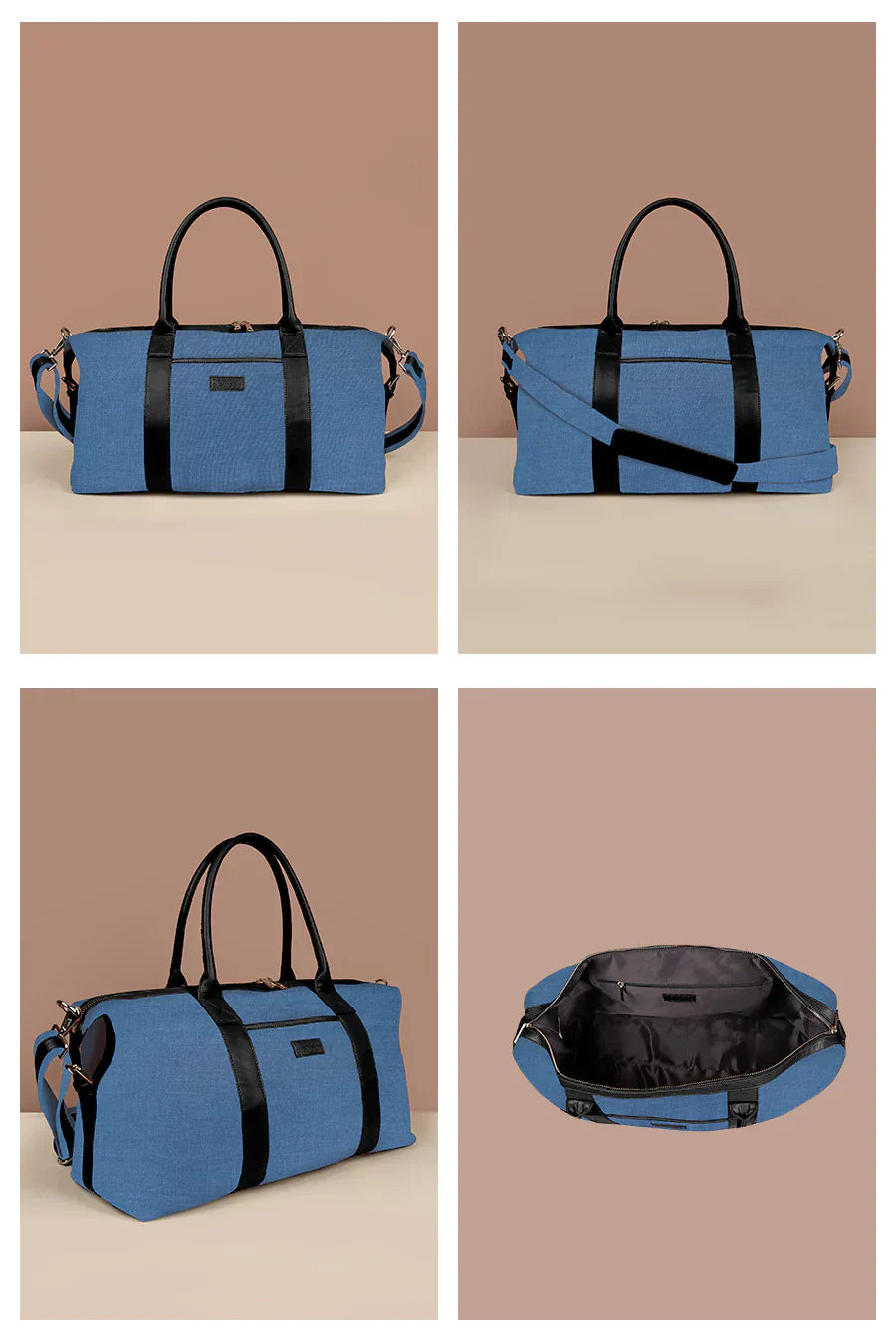 The House of Ganges - Joey Large Vegan Leather Duffle Bag For Men