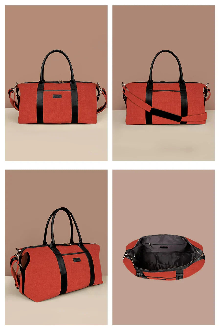 The House of Ganges - Joey Large Vegan Leather Duffle Bag For Women