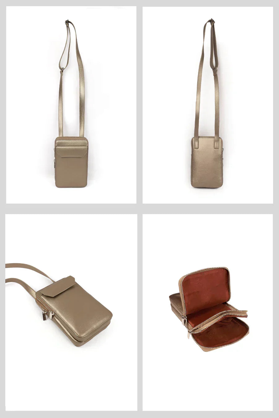 Vertical Vegan Leather Mobile Pouch