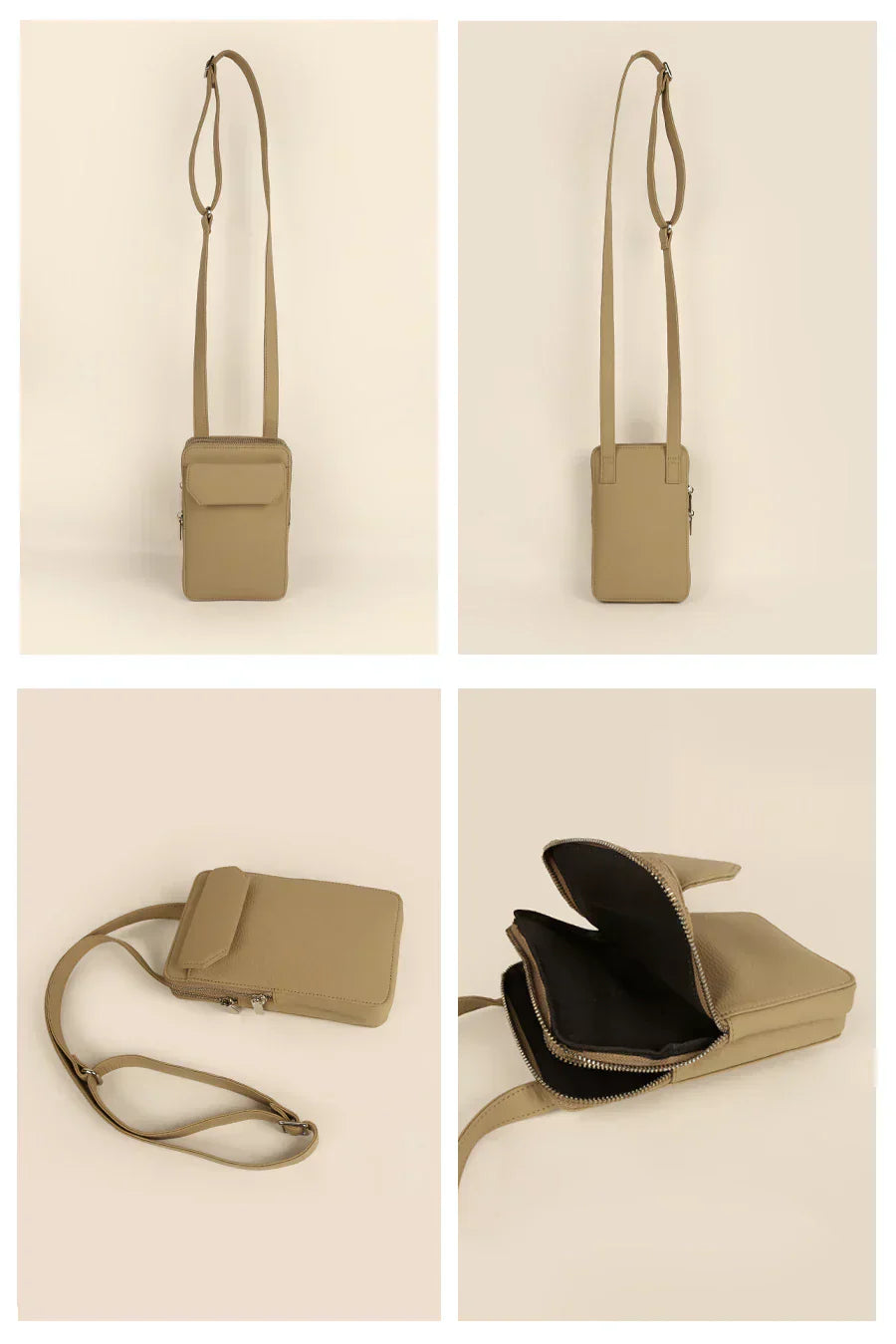 Vertical Vegan Leather Mobile Pouch