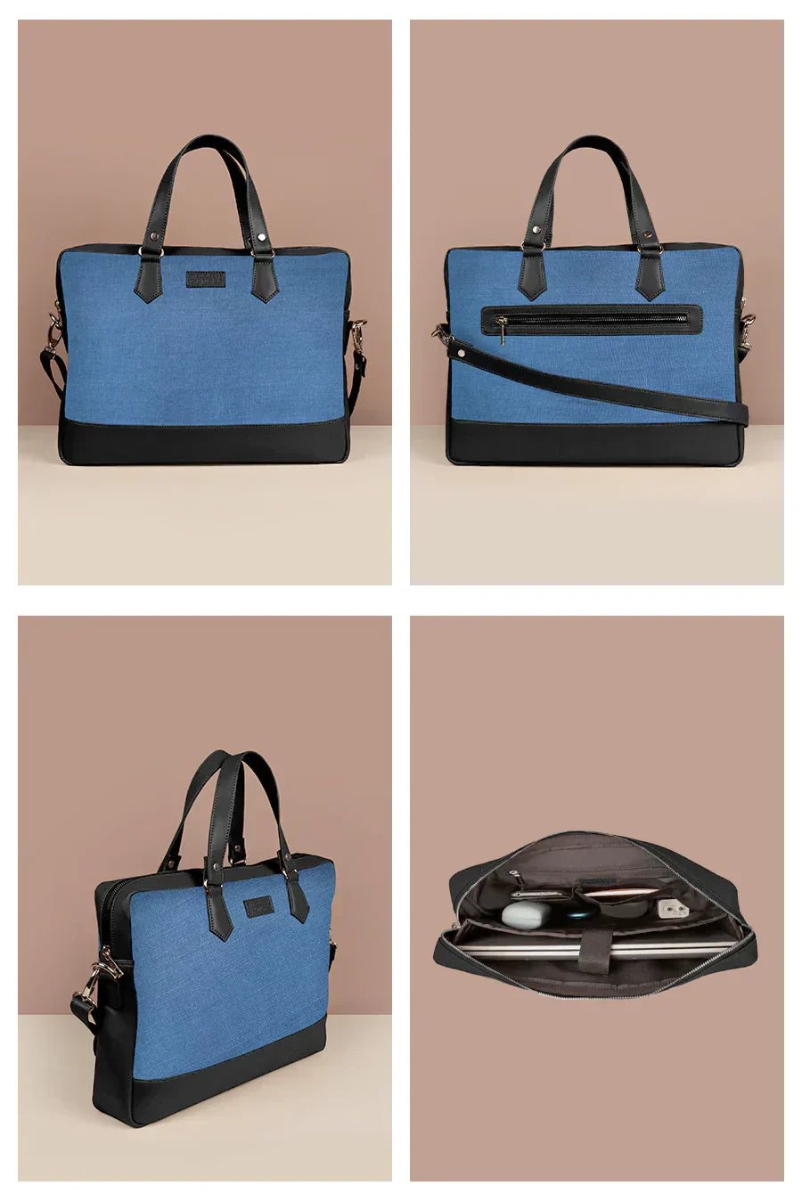 The House of Ganges - Ross Soft Jute 15 Inch Laptop Bag for Men