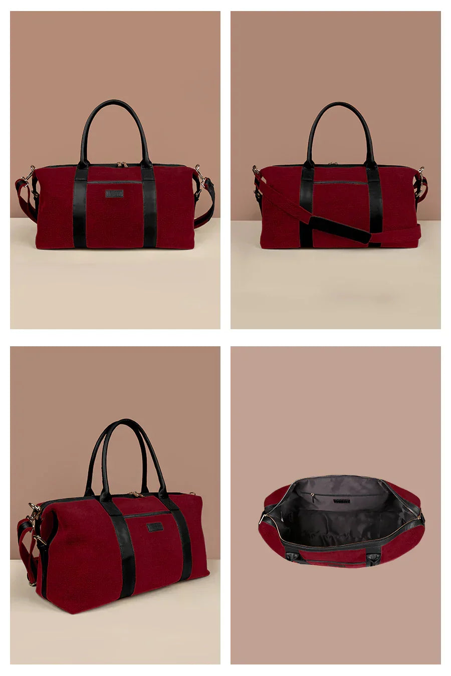 The House of Ganges - Joey Large Vegan Leather Duffle Bag For Women