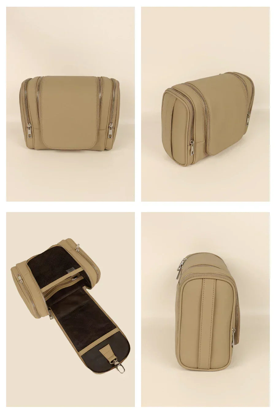The House Of Ganges Hanging Vegan Leather Toiletry Bag