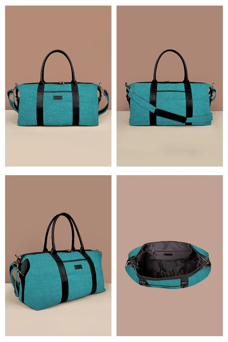 The House of Ganges - Joey Large Vegan Leather Duffle Bag For Women