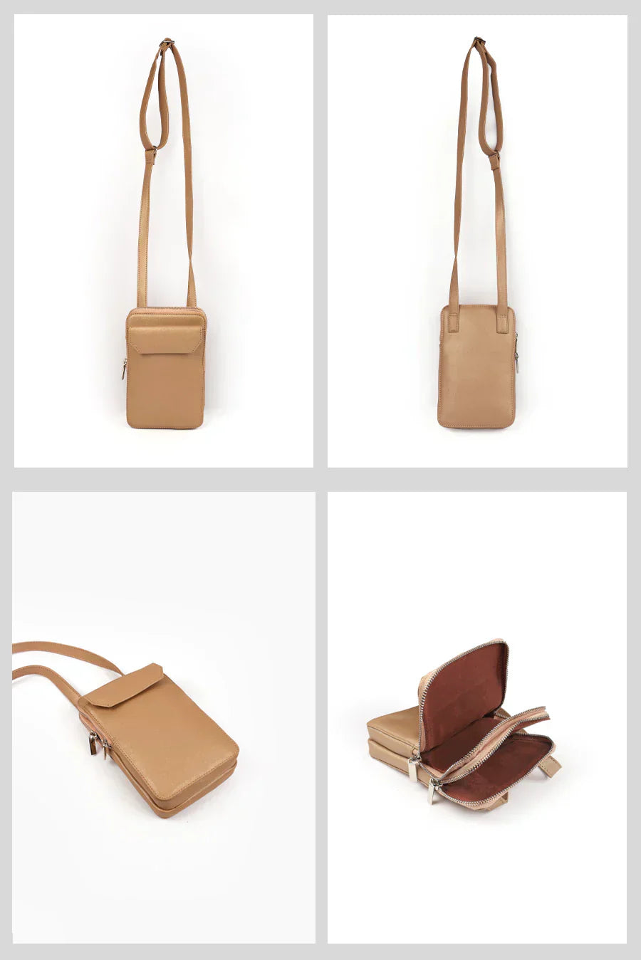 Vertical Vegan Leather Mobile Pouch