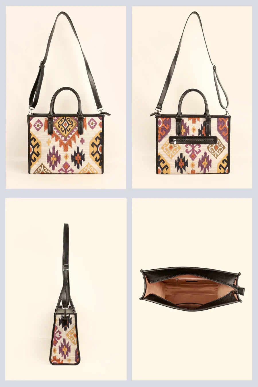 Charlotte Handloom Box Tote Bag