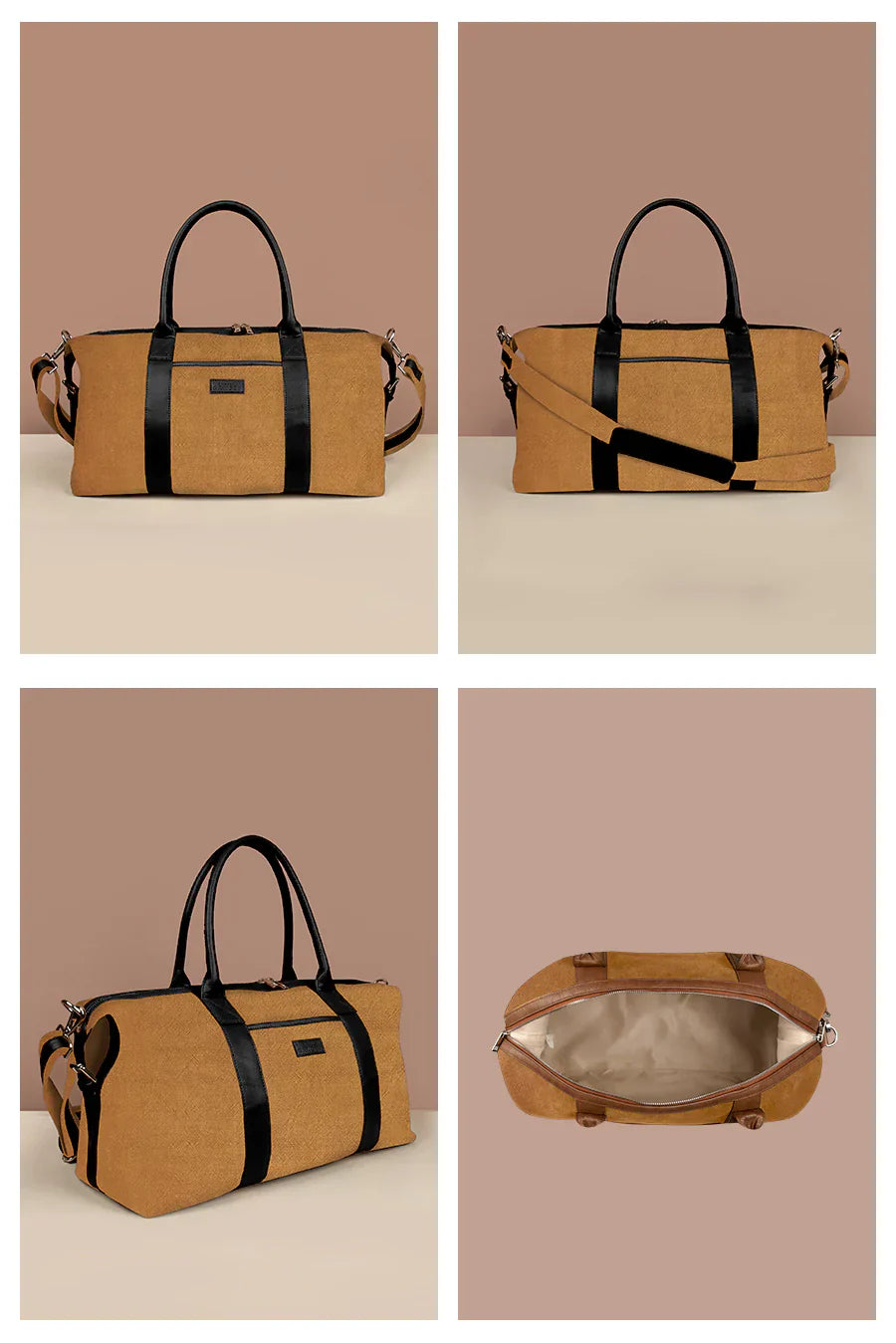 The House of Ganges - Joey Large Vegan Leather Duffle Bag For Men