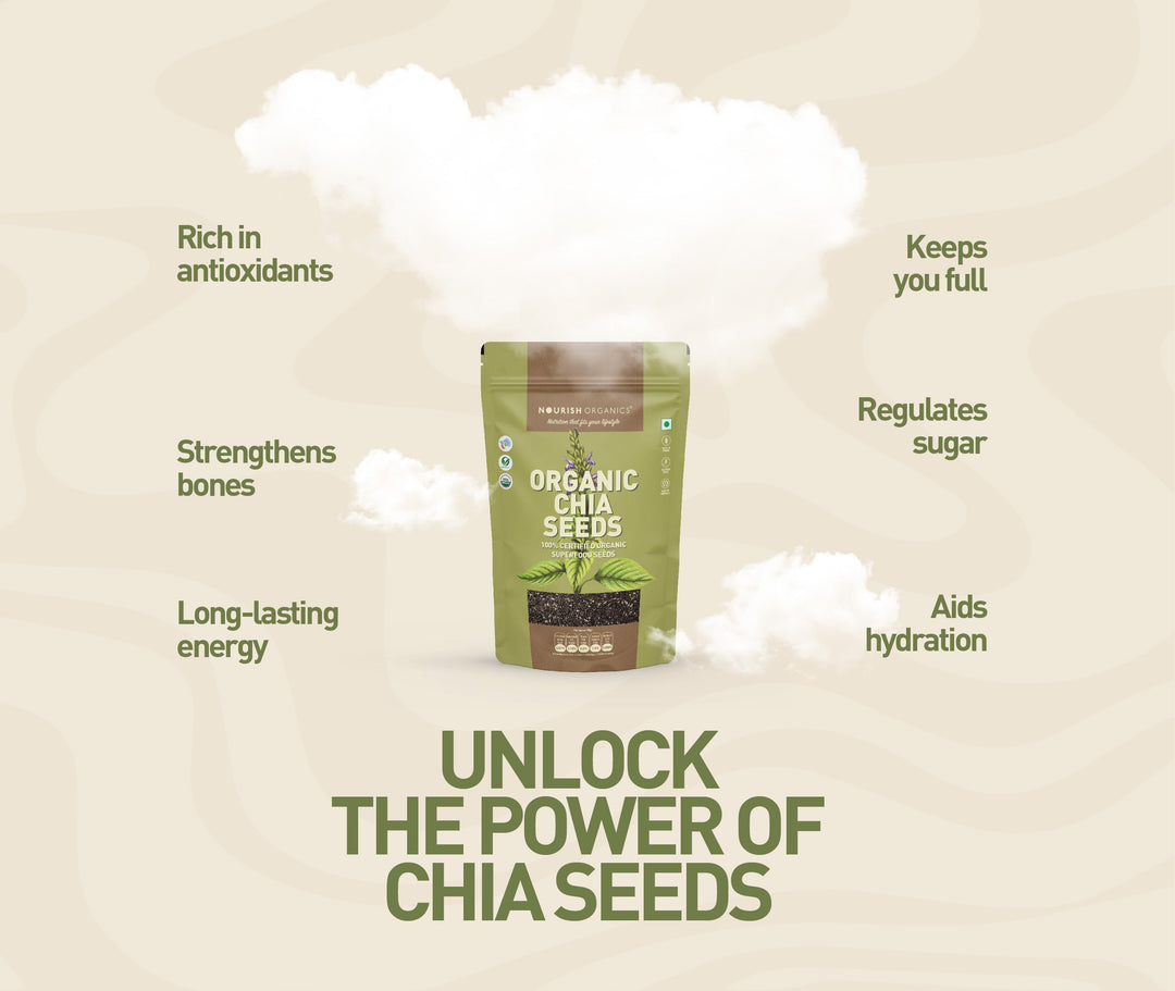 NOURISH ORGANICS Organic Chia Seeds (Pack of 2)